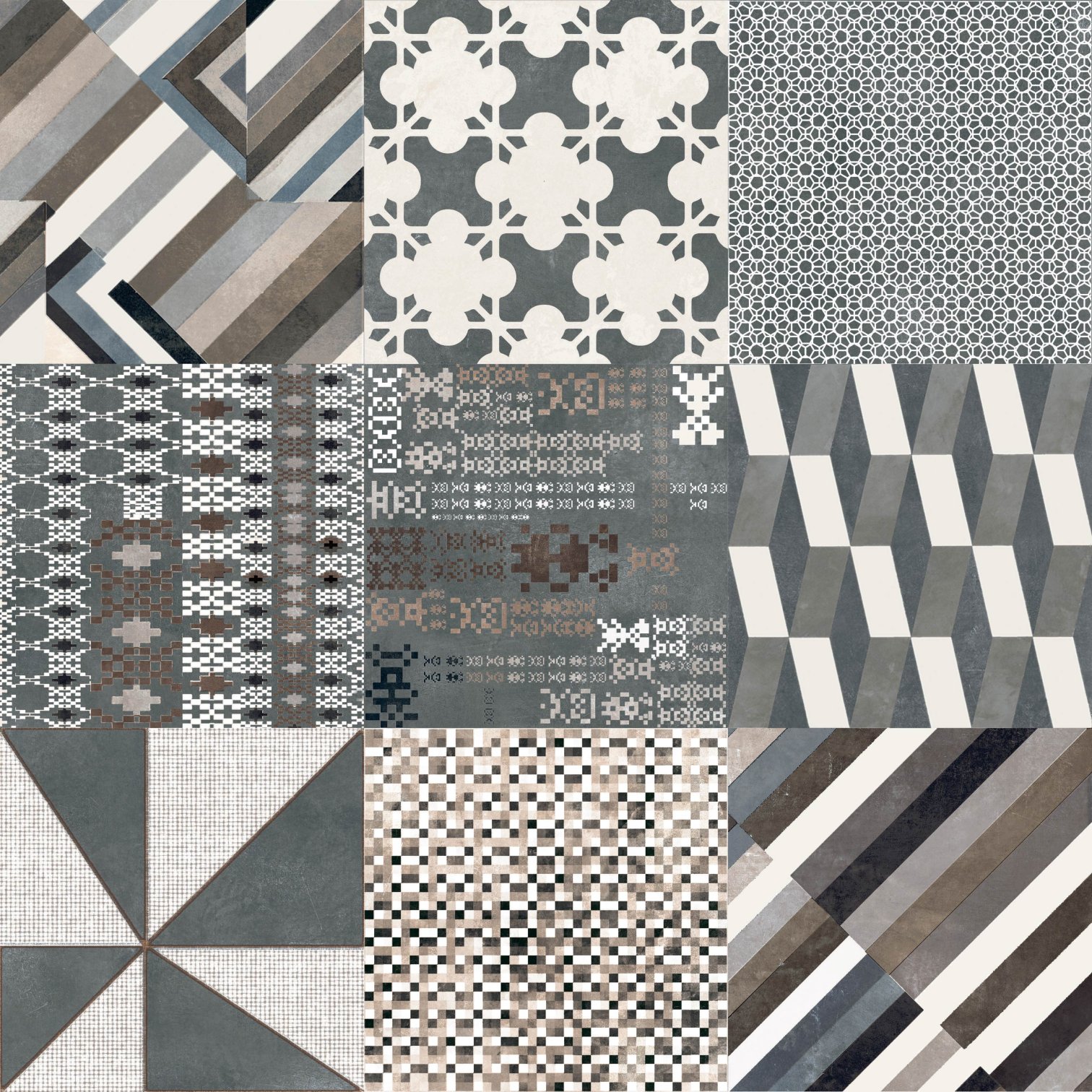 Mutina, Azulej Combination Nero 20x20 cm
