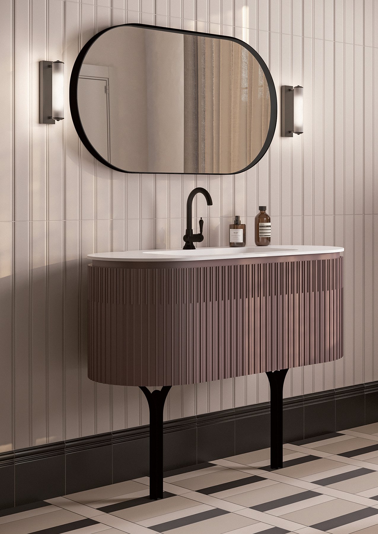 Gaia, Dorico Vanity unit 110x55 cm