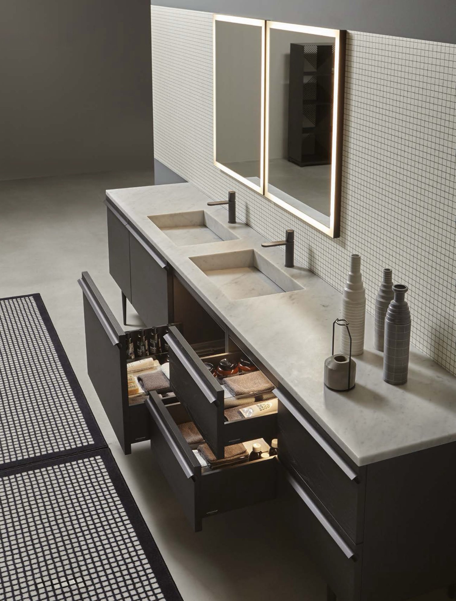 antoniolupi, Borderline Vanity unit 307x54 cm