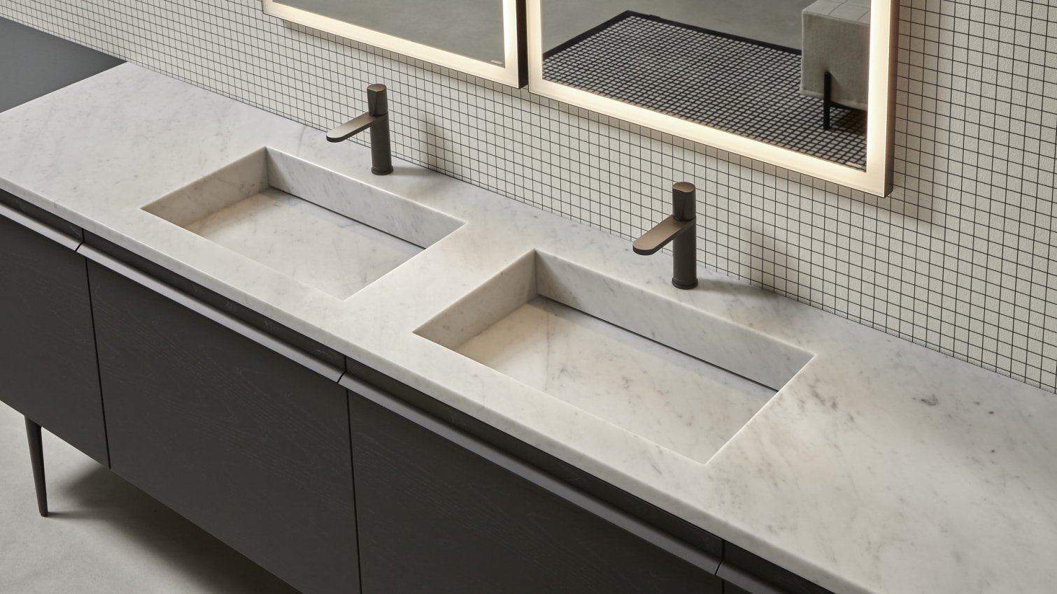 antoniolupi, Borderline Vanity unit 307x54 cm