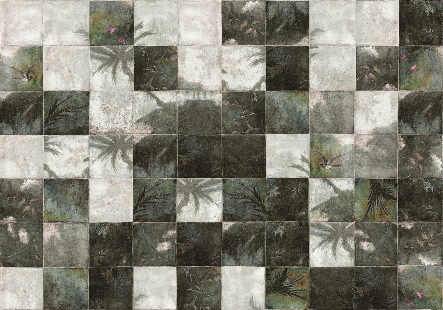 Wall&decò, Exotic Damier Wallpaper