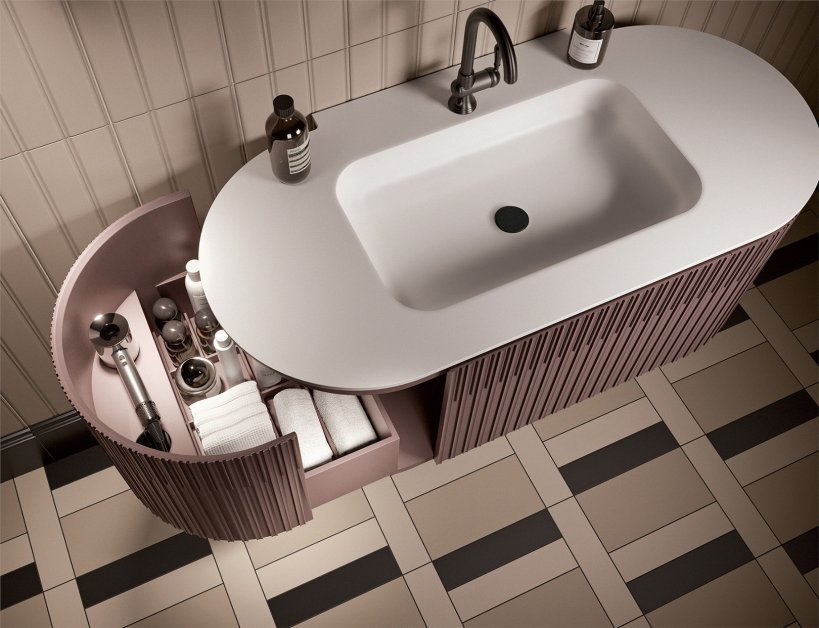 Gaia, Dorico Vanity unit 110x55 cm