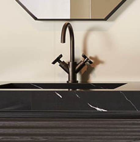 Fantini, Icona Classic Gruppo lavabo Matt GUN Metal PVD