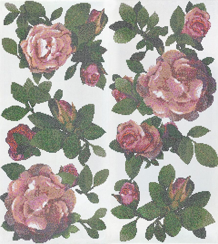 Bisazza, Springrose Bianco mosaico 32x32 cm