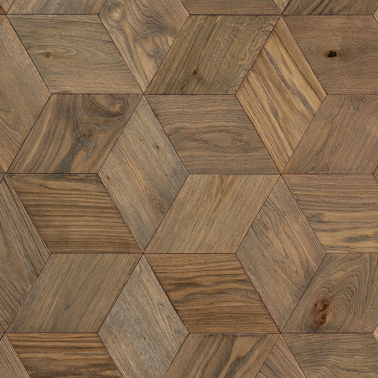 Woodco, Signature Spina per esagono Rovere Terra d'Ombra Parquet