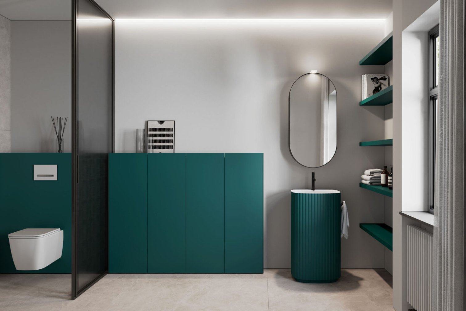 Idea, Arena Specchio contenitore 100x50 cm