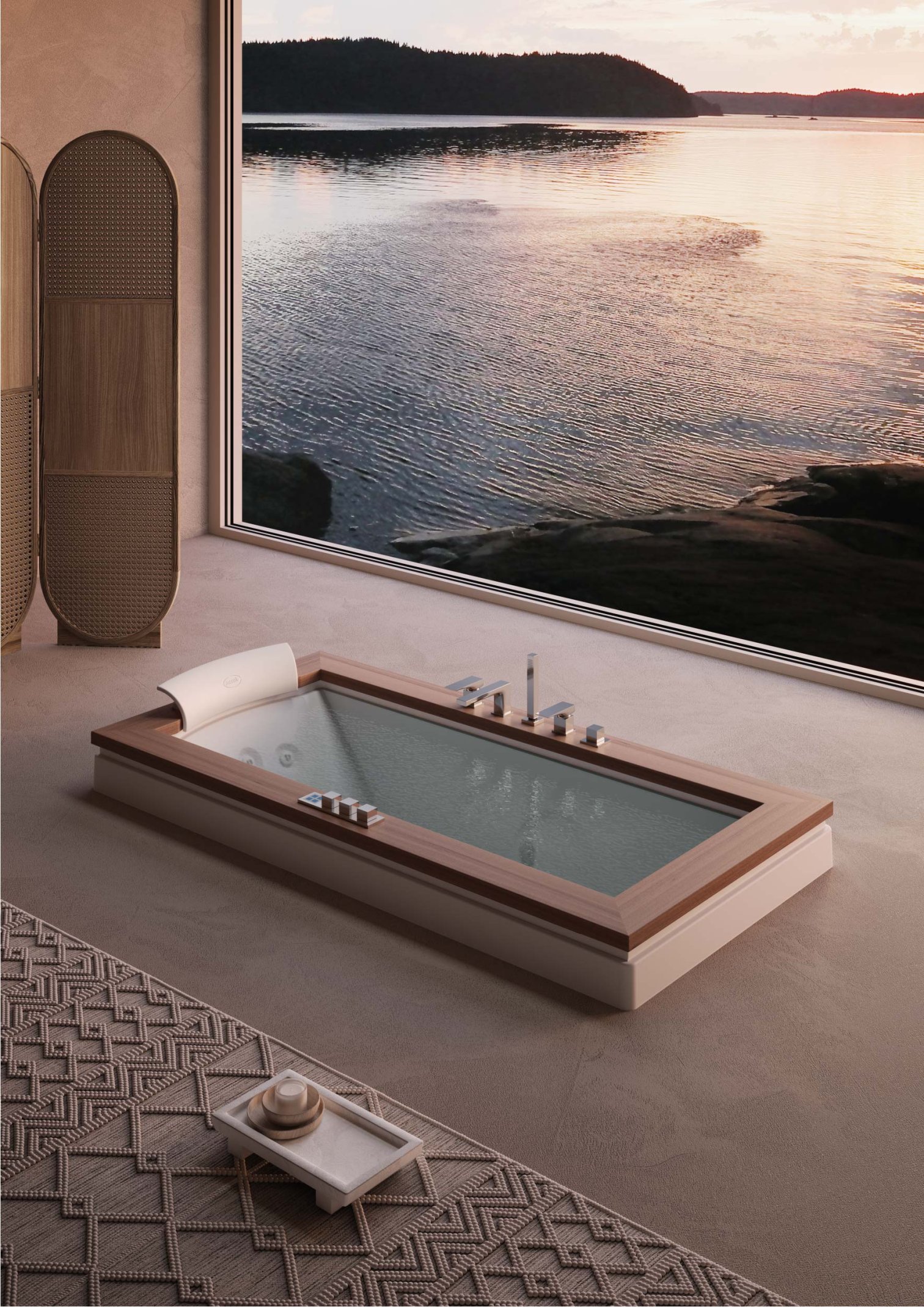Jacuzzi, Aura Uno Wood Vasca idro 180x90 cm