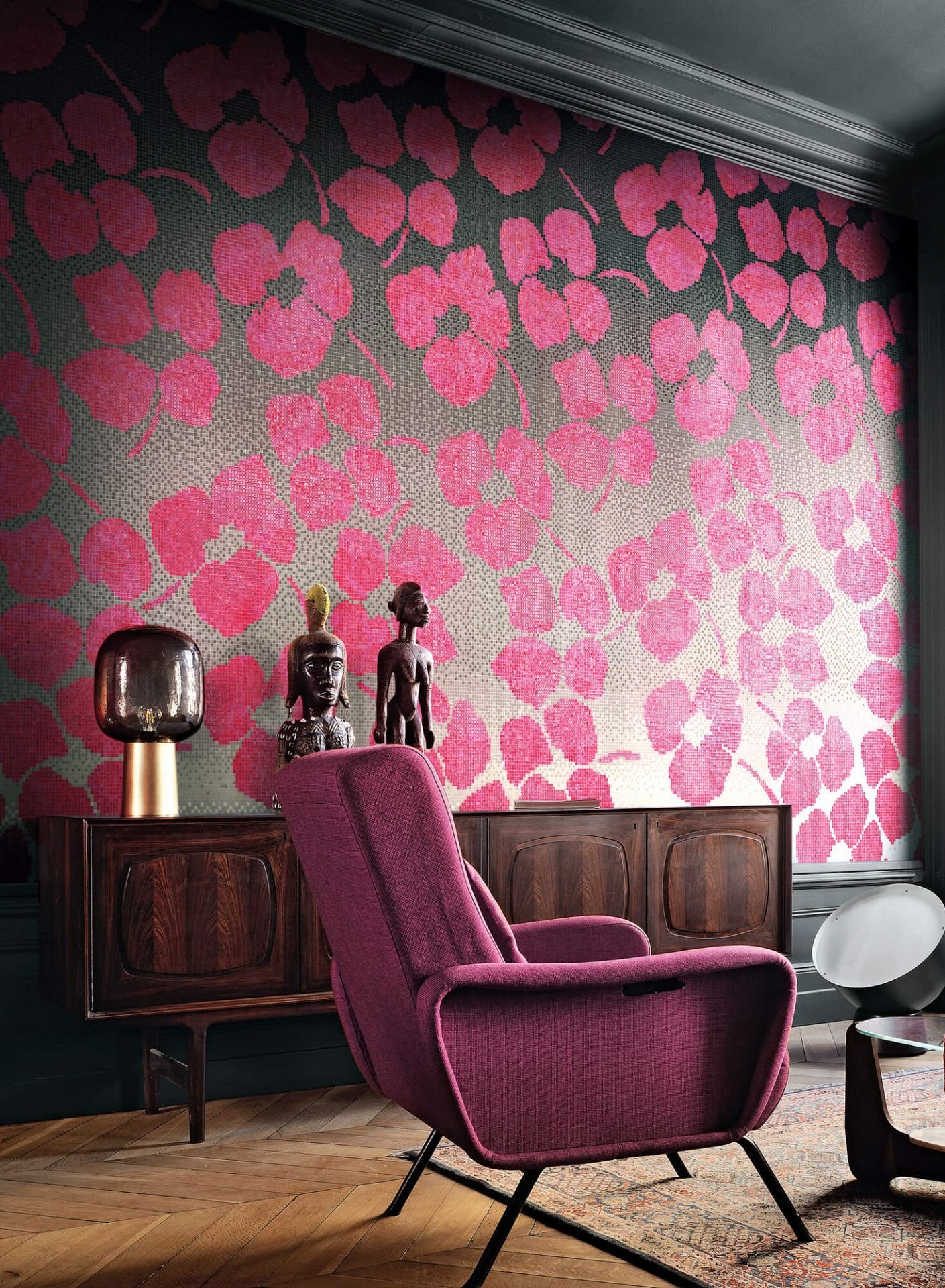 Bisazza, Bougainvillier mosaico 32x32 cm