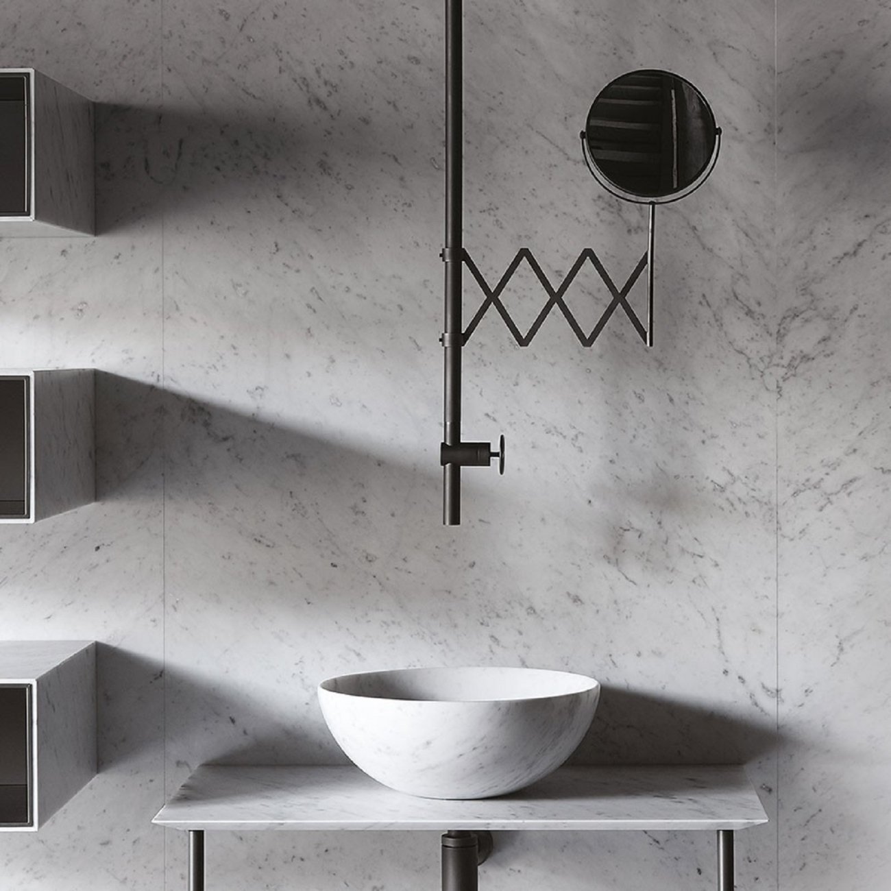 Fantini, Fontane bianche Miscelatore lavabo + specchio