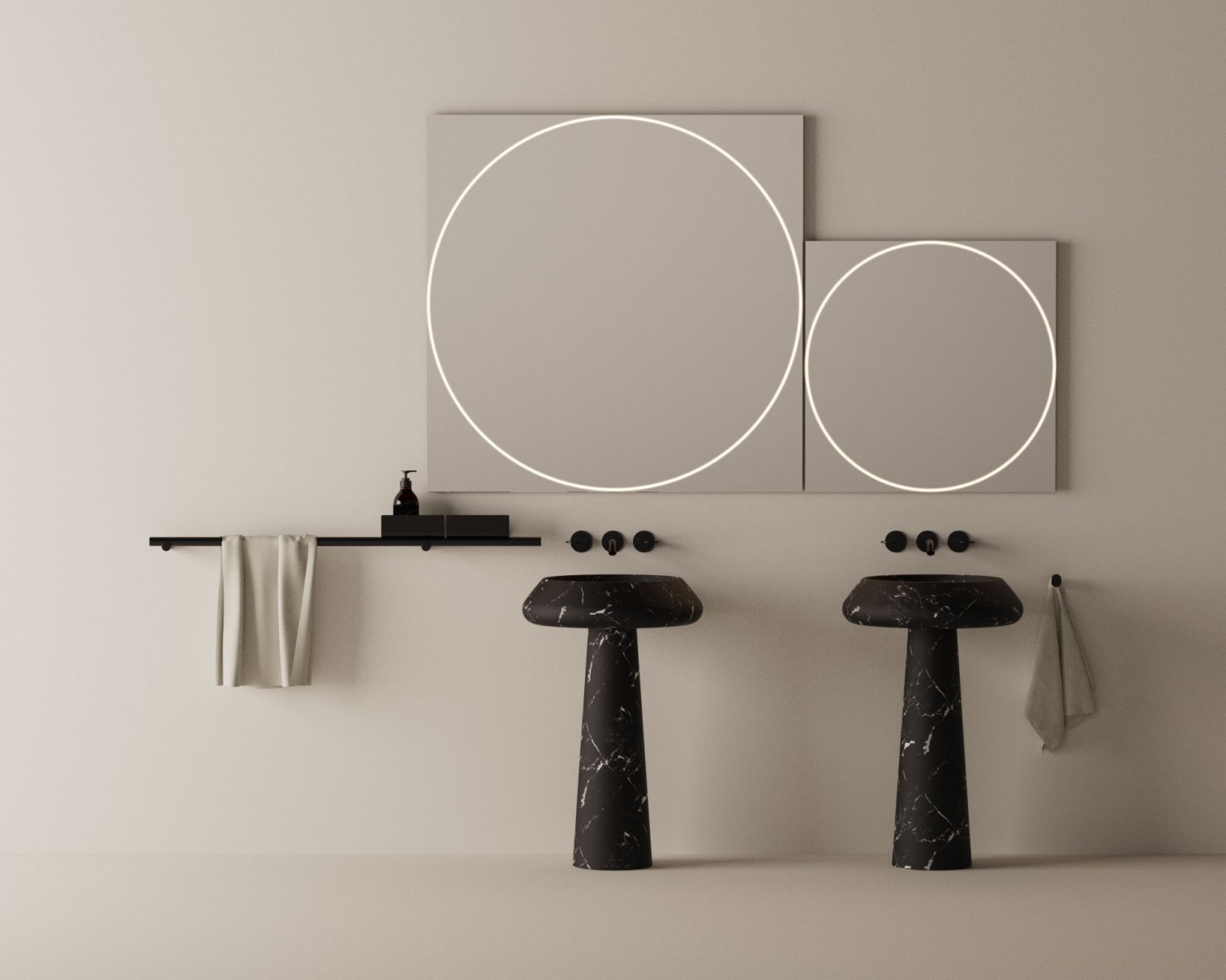 Agape, Vitruvio Mirror 60x60 cm