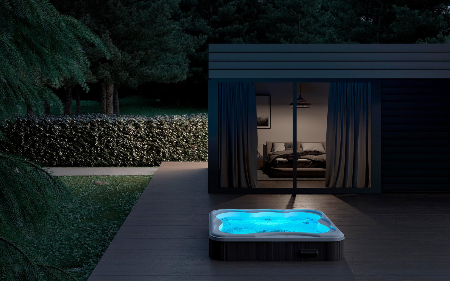 Jacuzzi, LODGE+M Hot tub 200x185 cm
