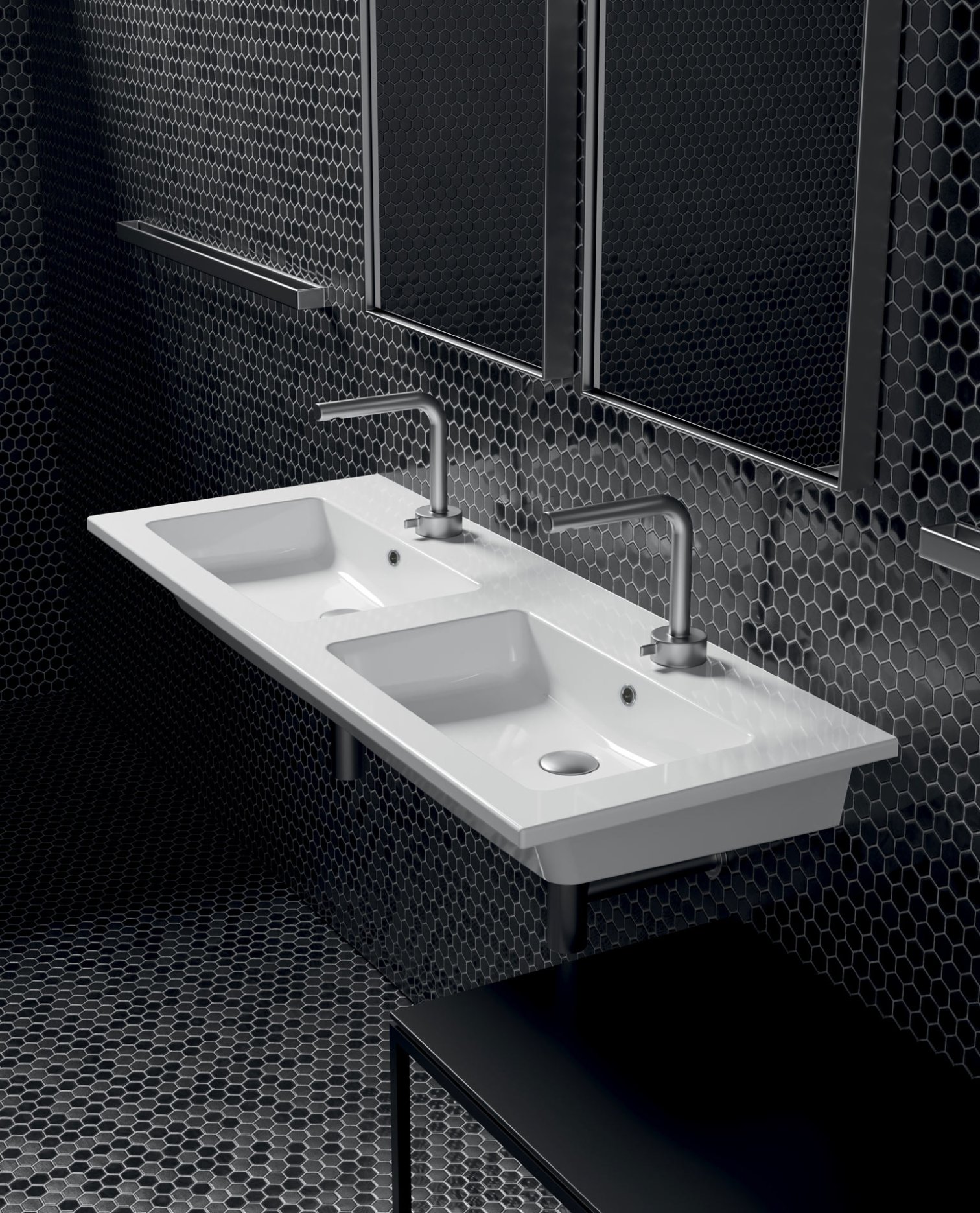 Galassia, Eden Double washbasin 141x46 cm