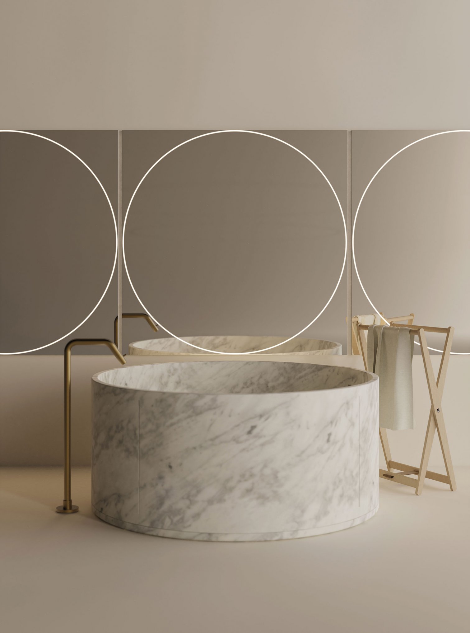 Agape, Vitruvio Specchio 120x120 cm