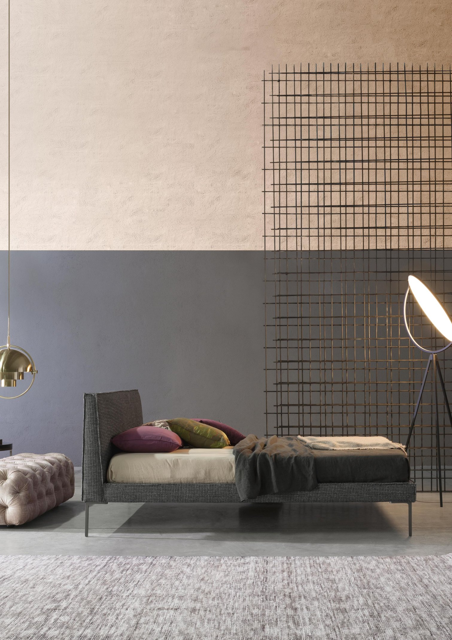 Flexteam, Planet Gold Bed for mattress 180x200 cm