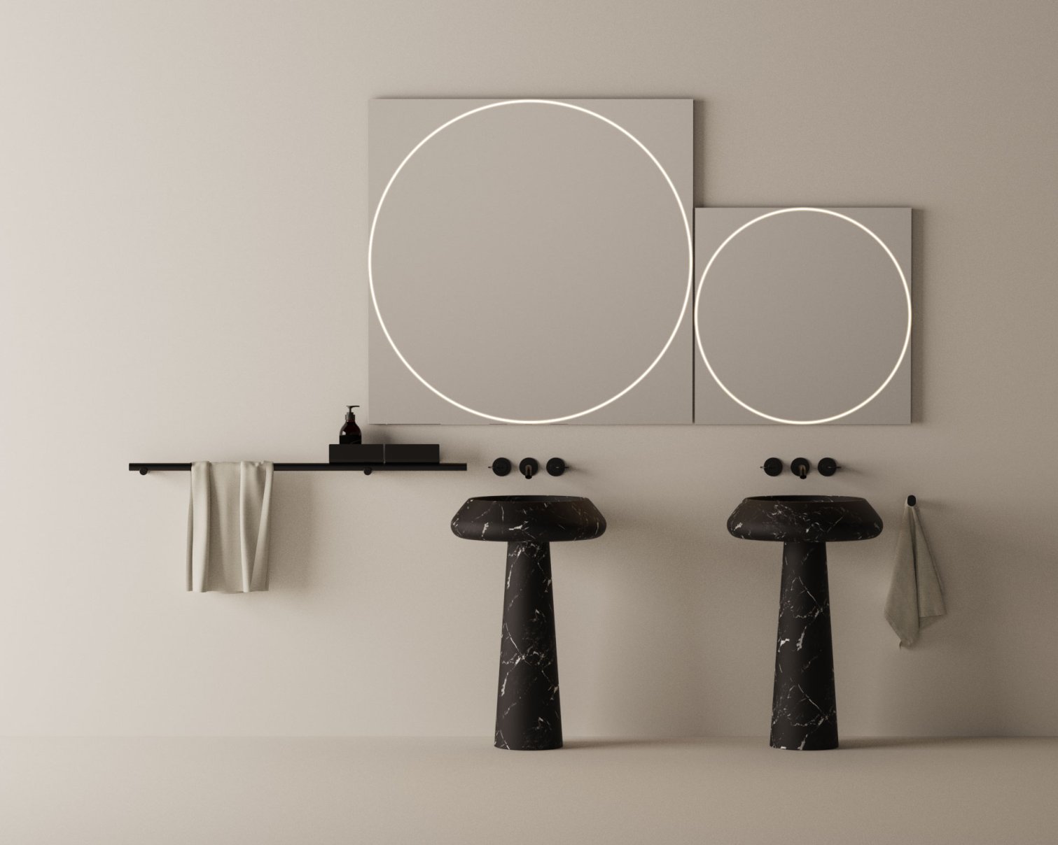 Agape, Vitruvio Mirror 80x80 cm