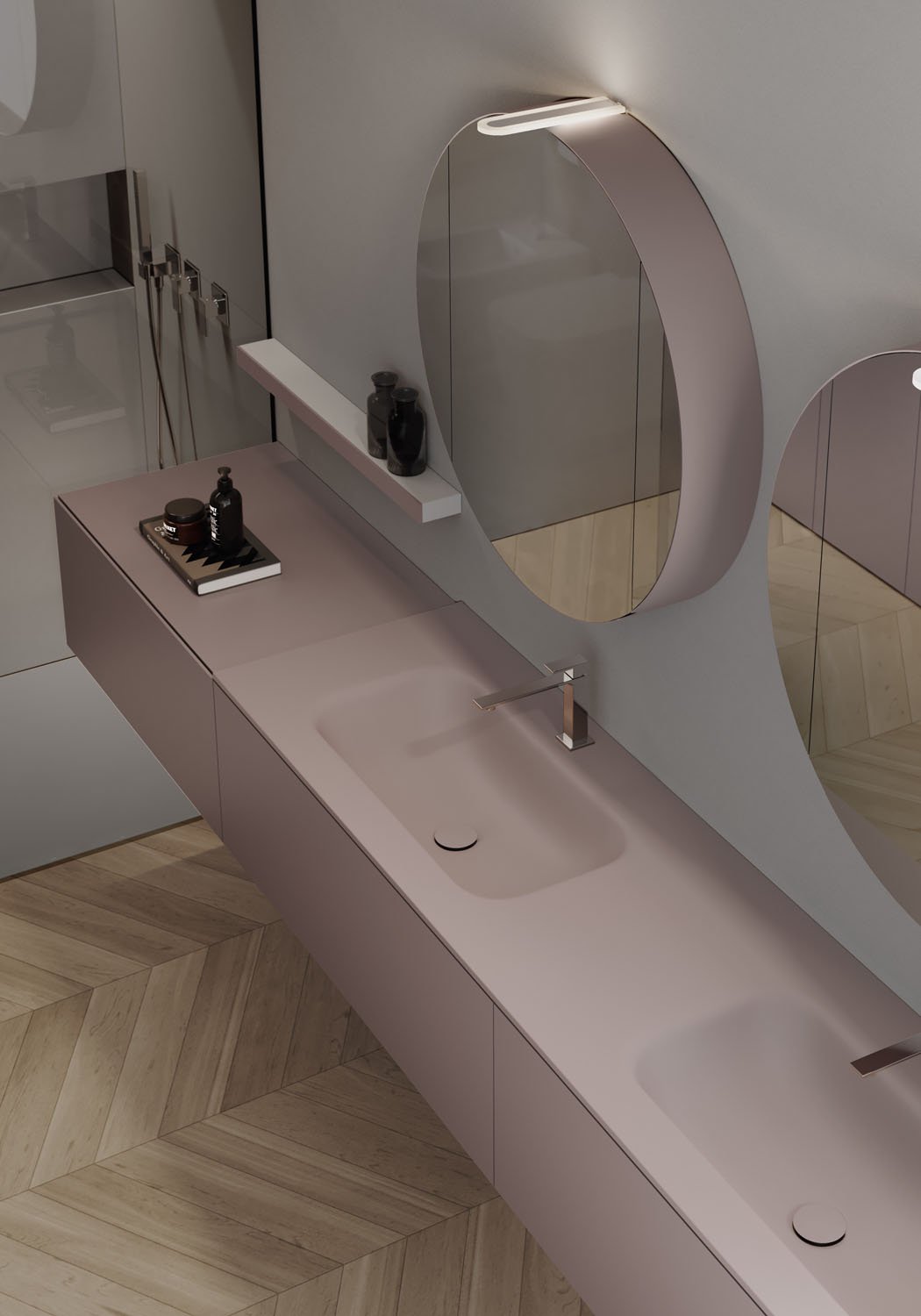 Idea, Giotto Storage mirror diam. 80 cm