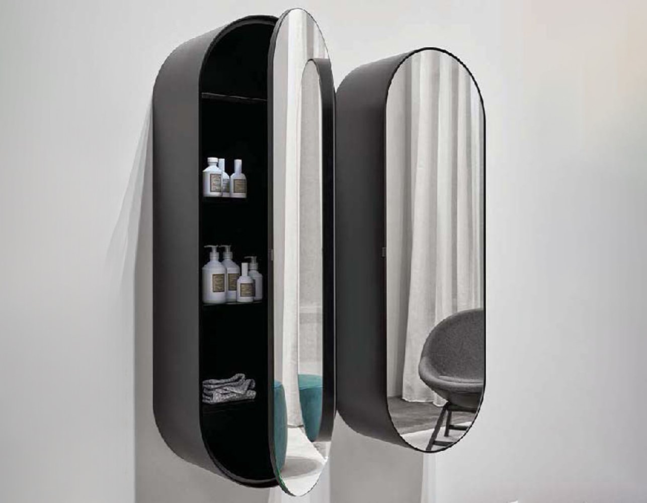 Cielo, Elio Specchio contenitore 145x50 cm