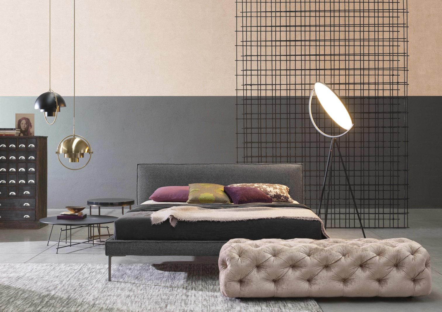 Flexteam, Planet Gold Bed for mattress 180x200 cm