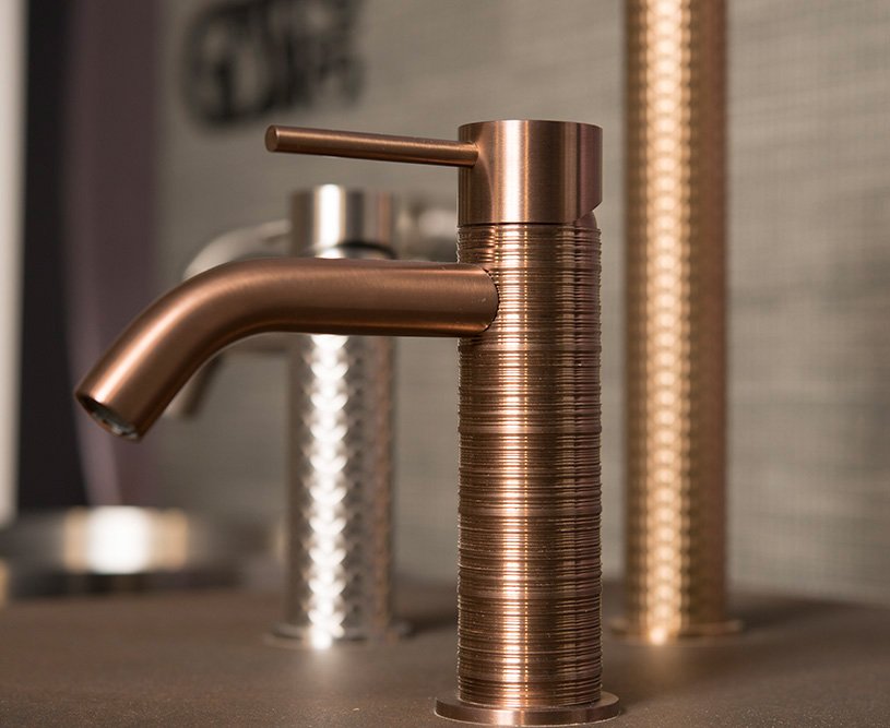 Gessi, Trame Miscelatore lavabo Copper Brushed PVD