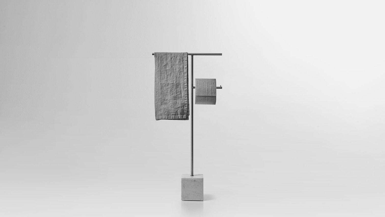 antoniolupi, Bivio Towel and toilet paper stand