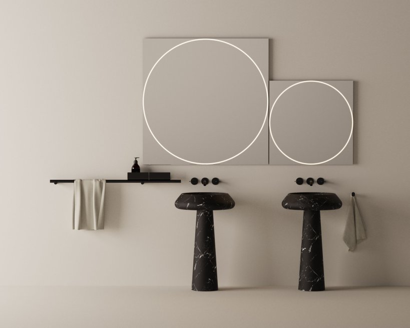Agape, Vitruvio Mirror 60x60 cm