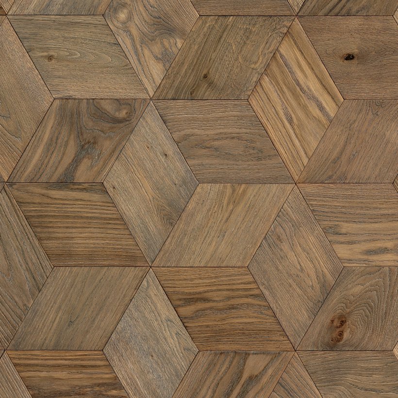 Woodco, Signature Spina per esagono Rovere Terra d'Ombra Parquet