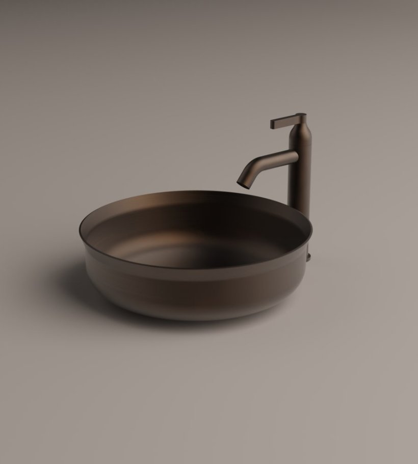 Agape, Undici Inox Lavabo Ottone Brunito diam.38 cm