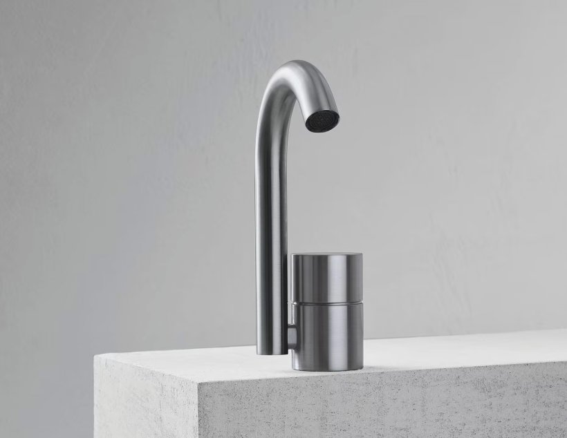 Fantini, AA/27 Acciaio Mixer for washbasin