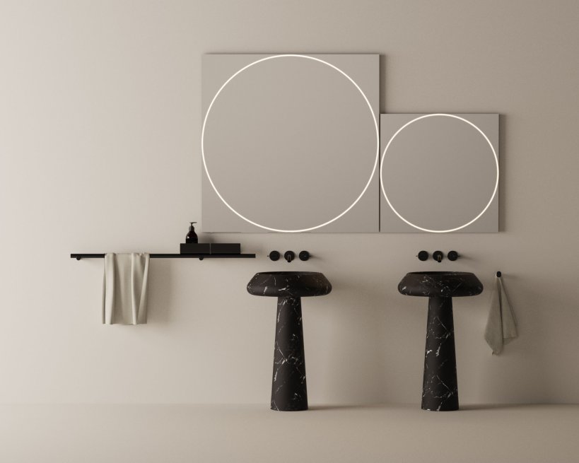 Agape, Vitruvio Mirror 80x80 cm