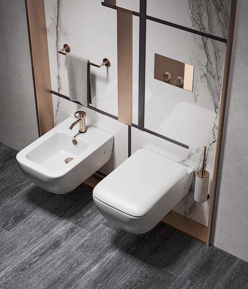 Gessi, Anello Mixer for bidet Copper 