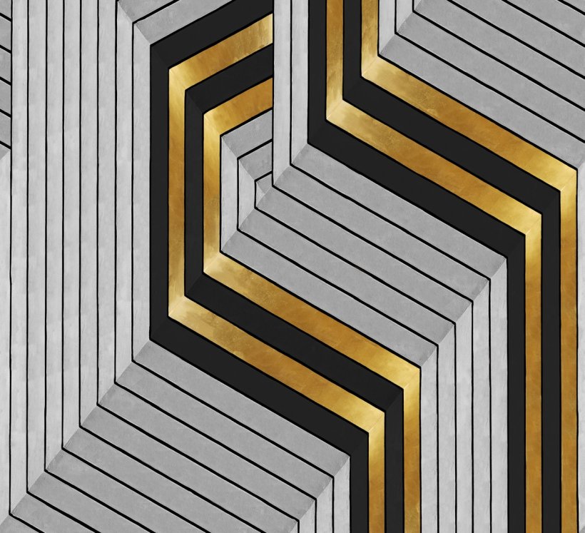 Wall&decò, Golden Hook Wallpaper