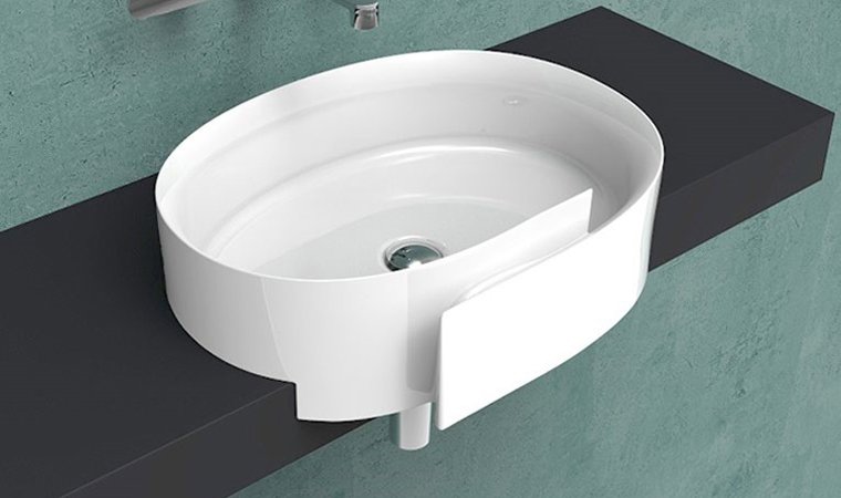 Flaminia, Roll Lavabo semincasso 56x42 cm
