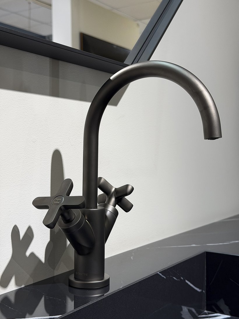Fantini, Icona Classic Gruppo lavabo Matt GUN Metal PVD