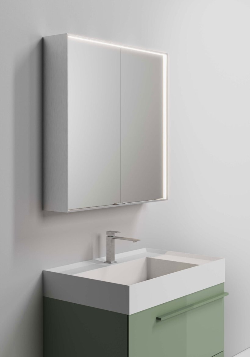 Idea, Multiplo Storage mirror 80x80 cm