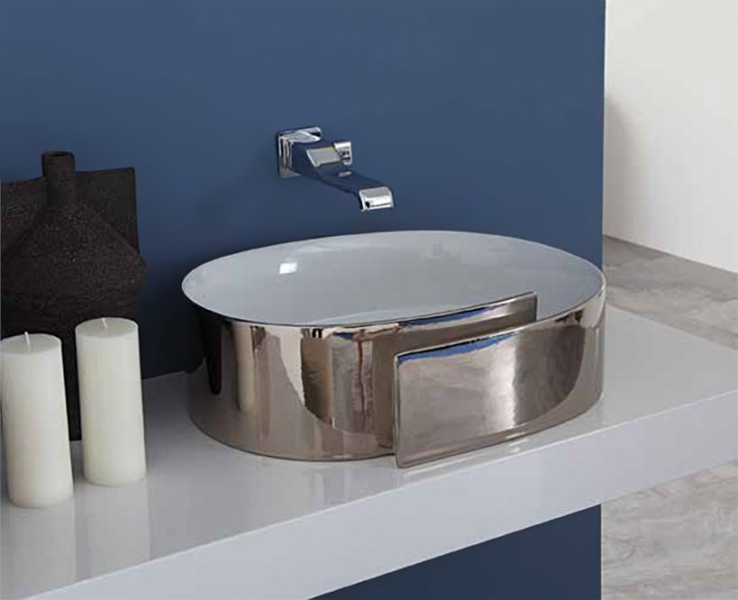 Flaminia, Roll Washbasin 56x42 cm