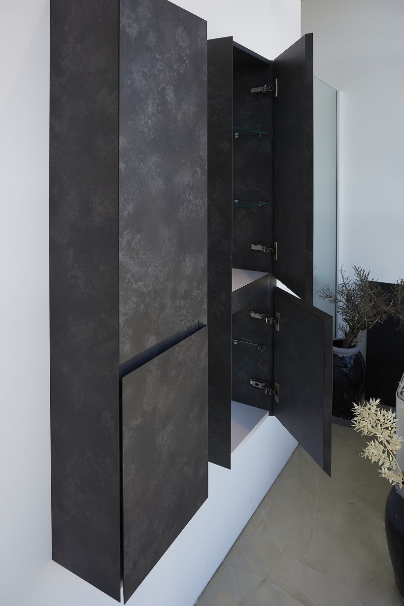 Idea, Cubik Colonna contenitore 35x126 cm Ardesia