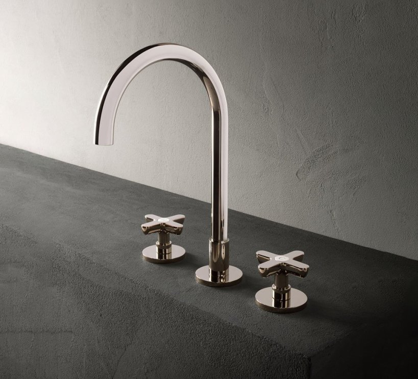 Fantini, Icona Classic Gruppo lavabo Nickel PVD