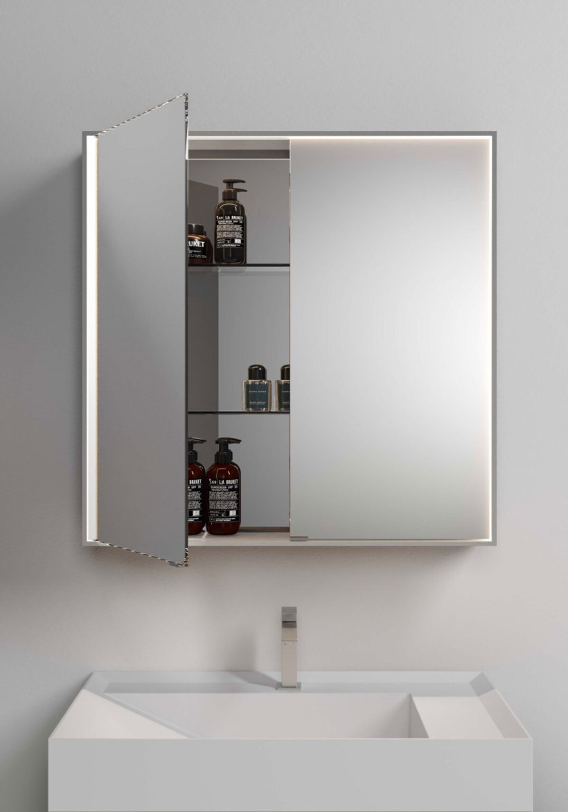 Idea, Multiplo Storage mirror 80x80 cm