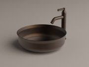 Agape, Undici Inox Lavabo Ottone Brunito diam.38 cm