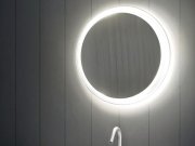 Agape, Solid Specchio con illuminazione diametro 60 cm