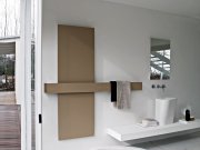 Tubes, Square Scaldasalviette + maniglione 180x46 cm Tortora Perlato