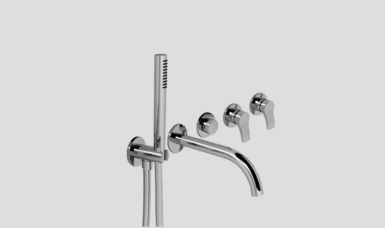 Fantini, AL/23 Lissoni Bathtub mixer 