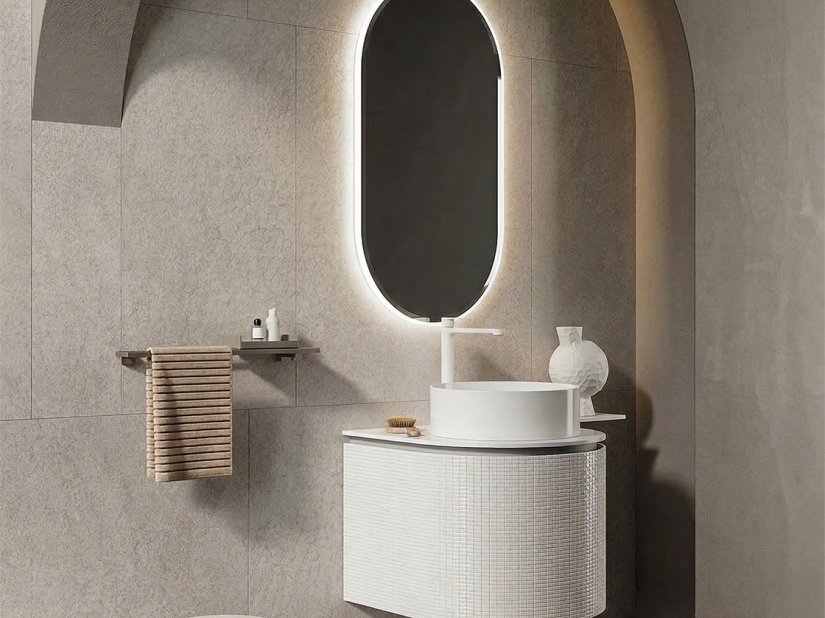 Gaia, Mini Peninsula Vanity unit 50x58 cm 