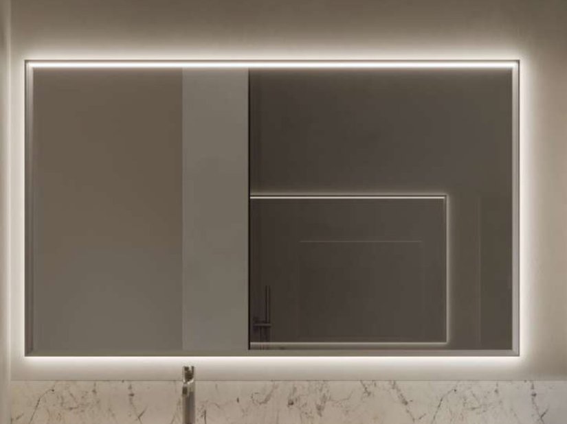 Aqua, Tecnica-Up Specchio con luce 150x90 cm 