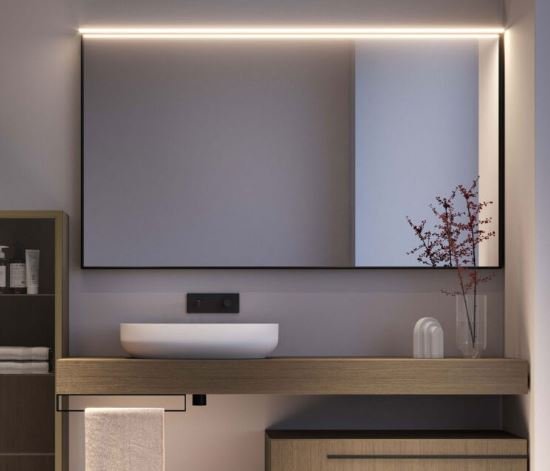 Aqua, Frame Specchio con luce 120x70 cm 
