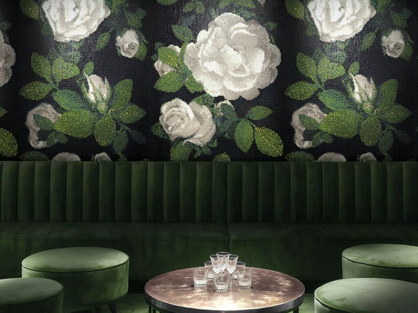 Bisazza, Springrose Grigio mosaico 32x32 cm 