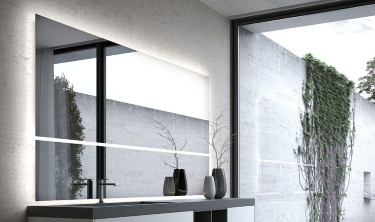 Aqua, Side Specchi retroilluminato 160x70 + 160x35 cm 