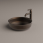 Agape, Undici Inox Lavabo Ottone Brunito diam.38 cm