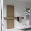 Tubes, Square Scaldasalviette + maniglione 180x46 cm Tortora Perlato